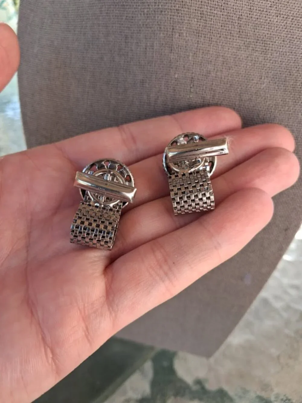Sparkly Blue stoned cufflinks
